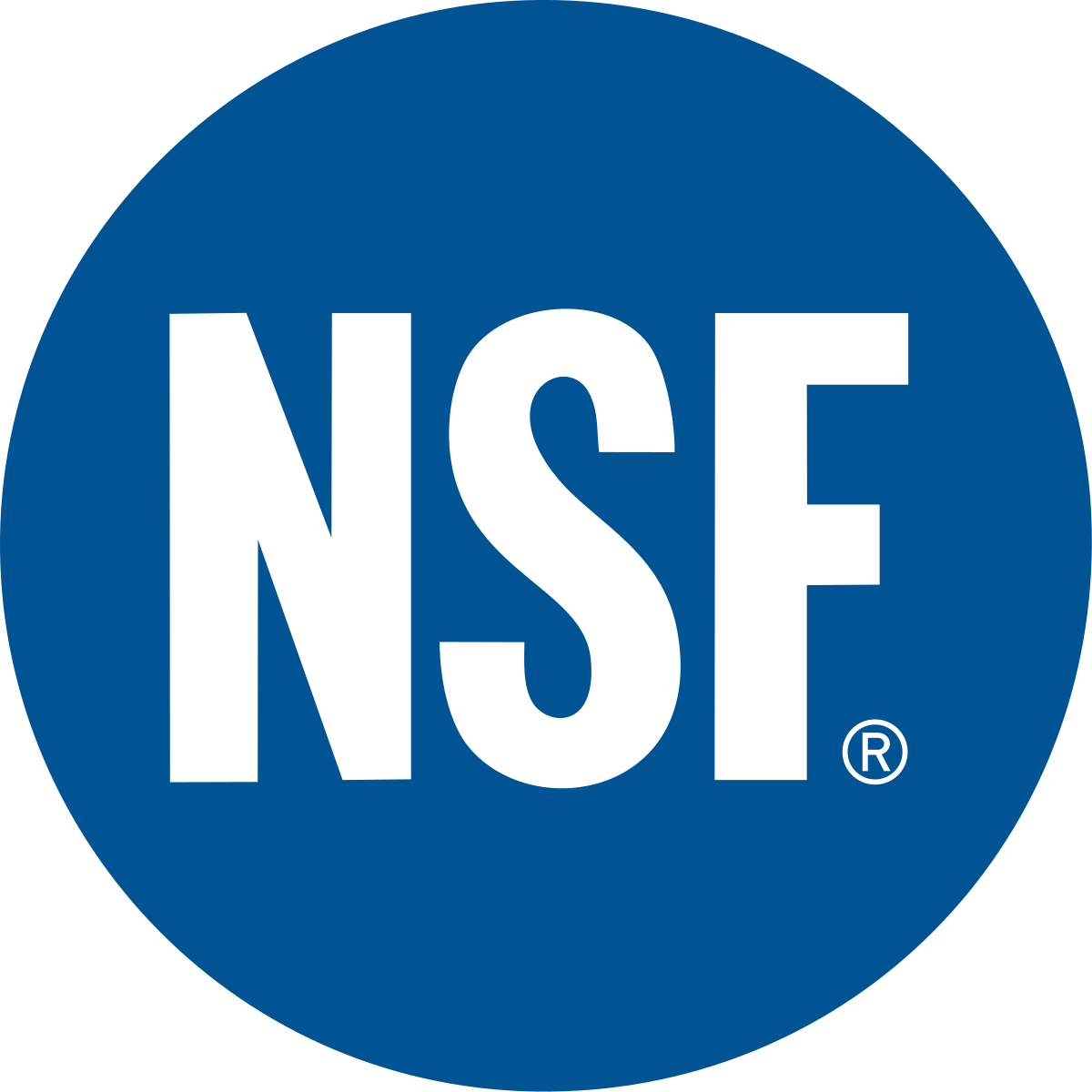 NSF logo in blue circular background.