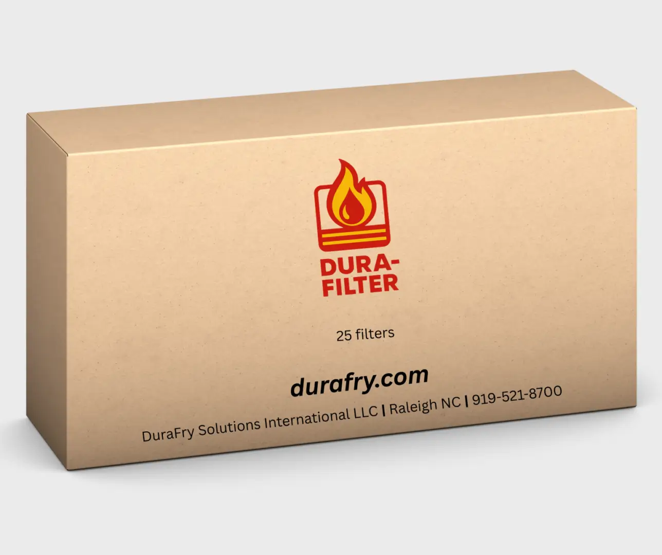 Box of Dura-Fryer filters, 25 count.
